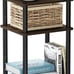 3 Tier Simple Nightstand Side Table Bedside 3 Shelf Storage Display Espresso