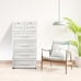 5 Layers Storage Cabinets 6 Drawer Moveable Cabinet Storage Organizer White