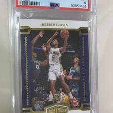 2021-22 Chronicles Herbert Jones #423 Gold #/10 Plates & Patches PSA 9 pop 2
