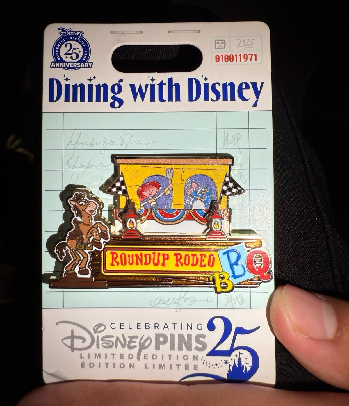 2025 Disney Parks Dining With Disney LE 2500 Toy Story Roundup Rodeo Pin