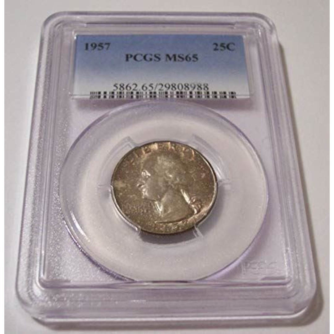 1957 Washington Quarter MS65 PCGS Toned