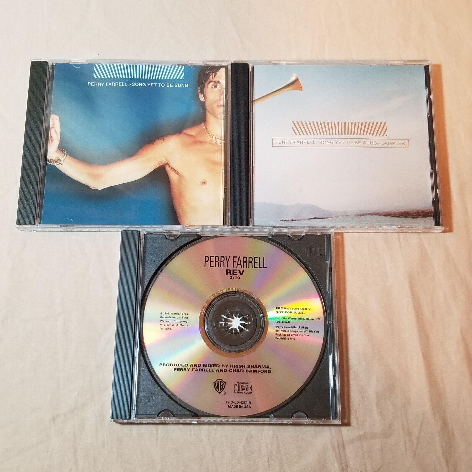 Perry Farrell Lot o 3 CD Single Jane's Addiction P0rn0 For Pyros Promo NOT Vinyl