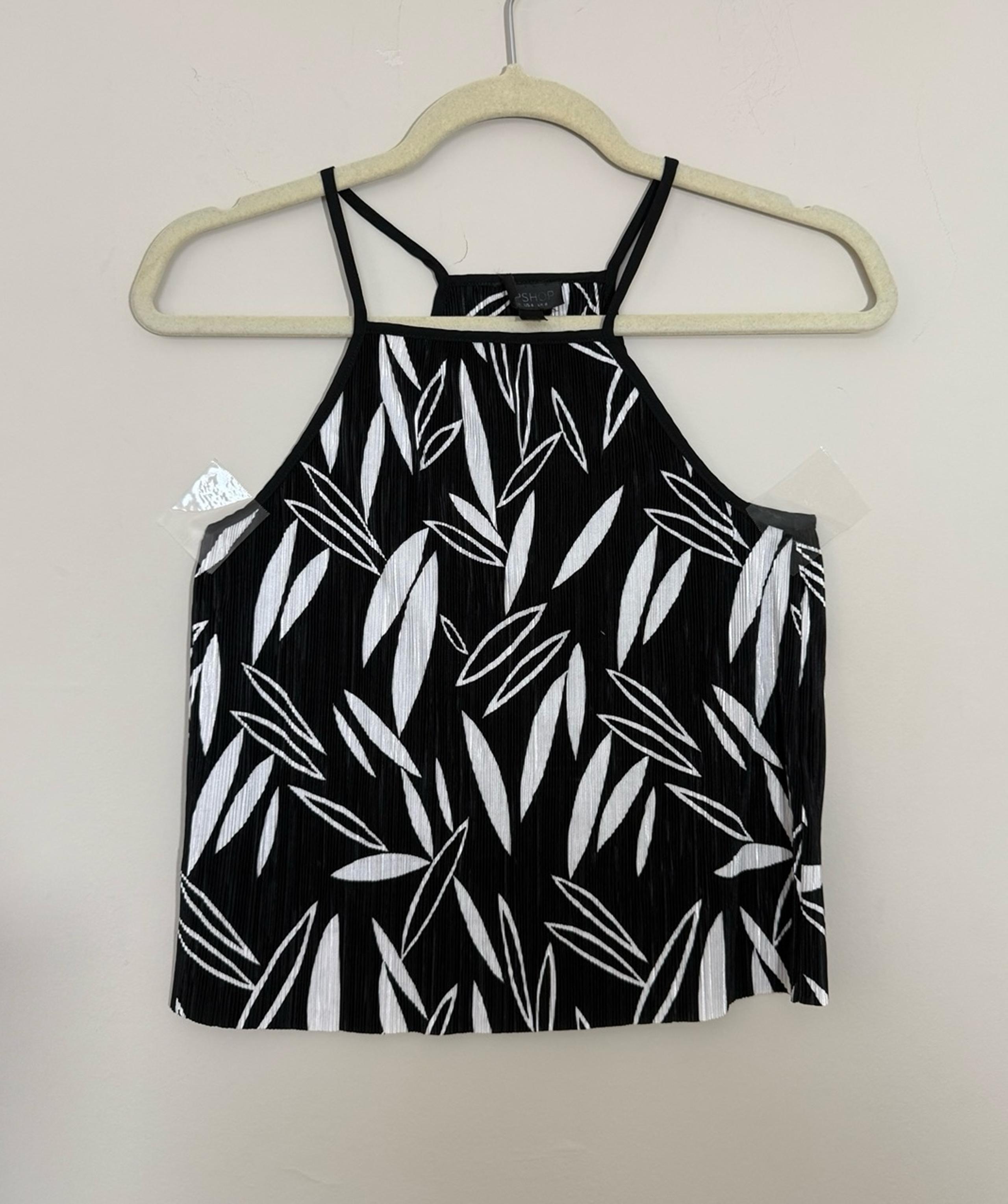TOPSHOP WOMEN RIBBED, CROPPED TANK TOP SIZE 4/S
