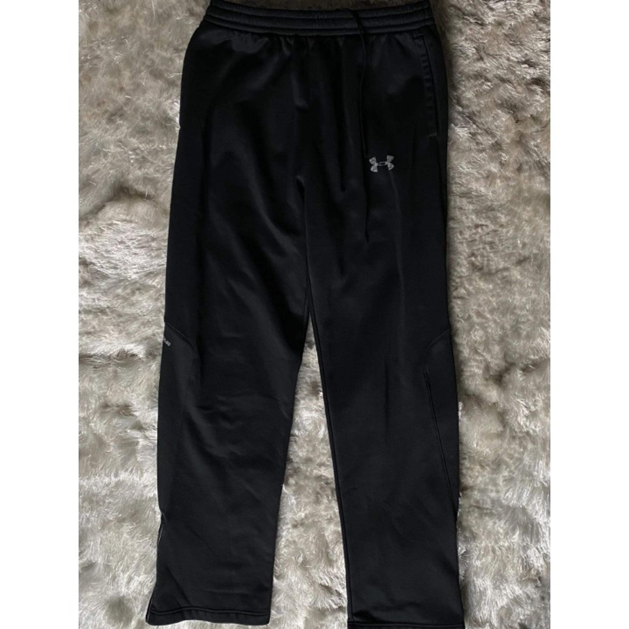 Men's Cold gear Under Armour black track sweatpants bottom zippers