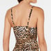 Calvin Klein Printed Ruched Jaguar Tankini Top-S