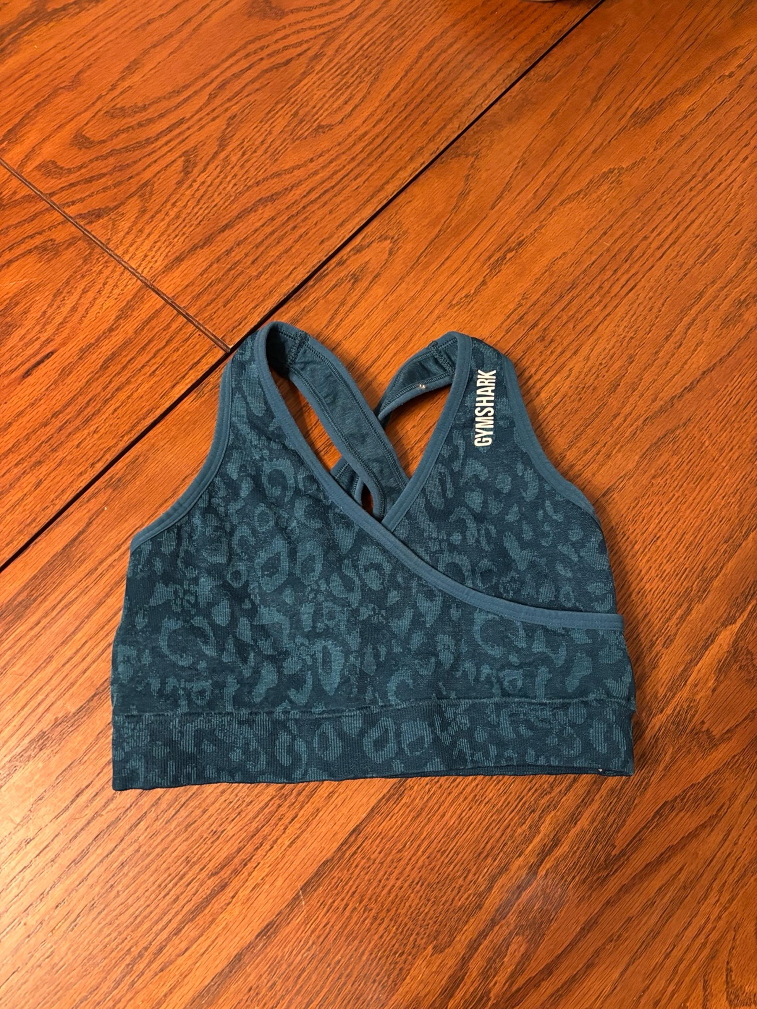 Gymshark adapt seamless sports bra women's S animal print blue