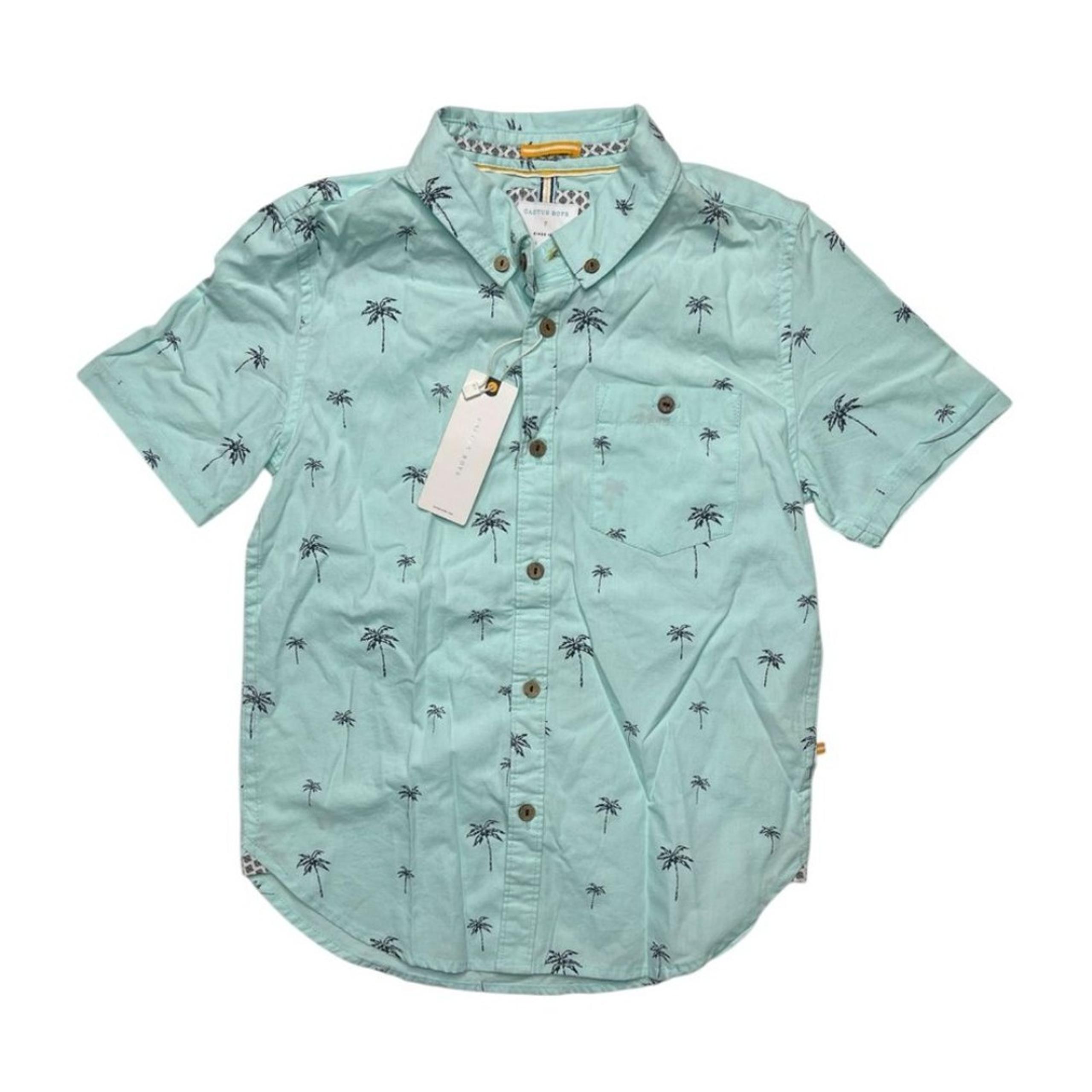 NWT Cactus Boys Short Sleeve Button-Up Shirt | Size 7