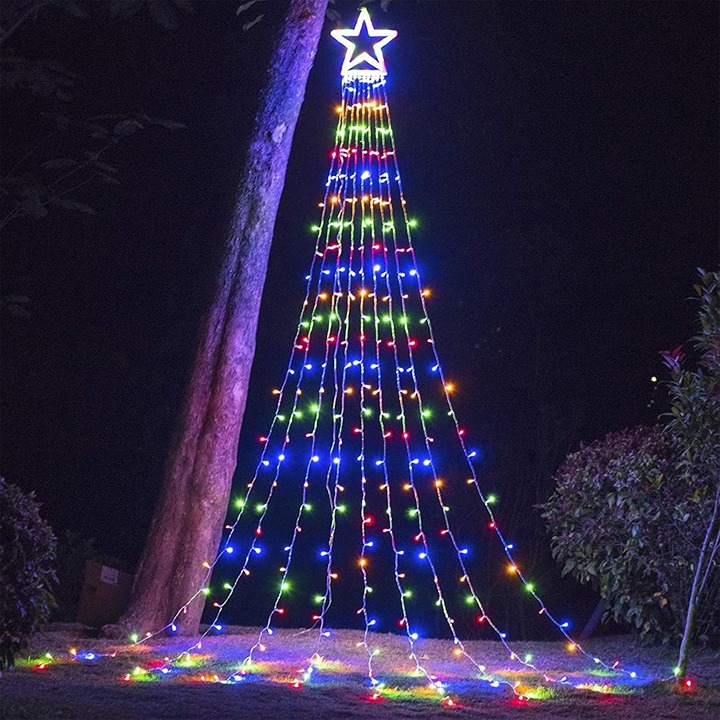 Christmas Lights, Outdoor Christmas Decorations, 320 LED Waterfall