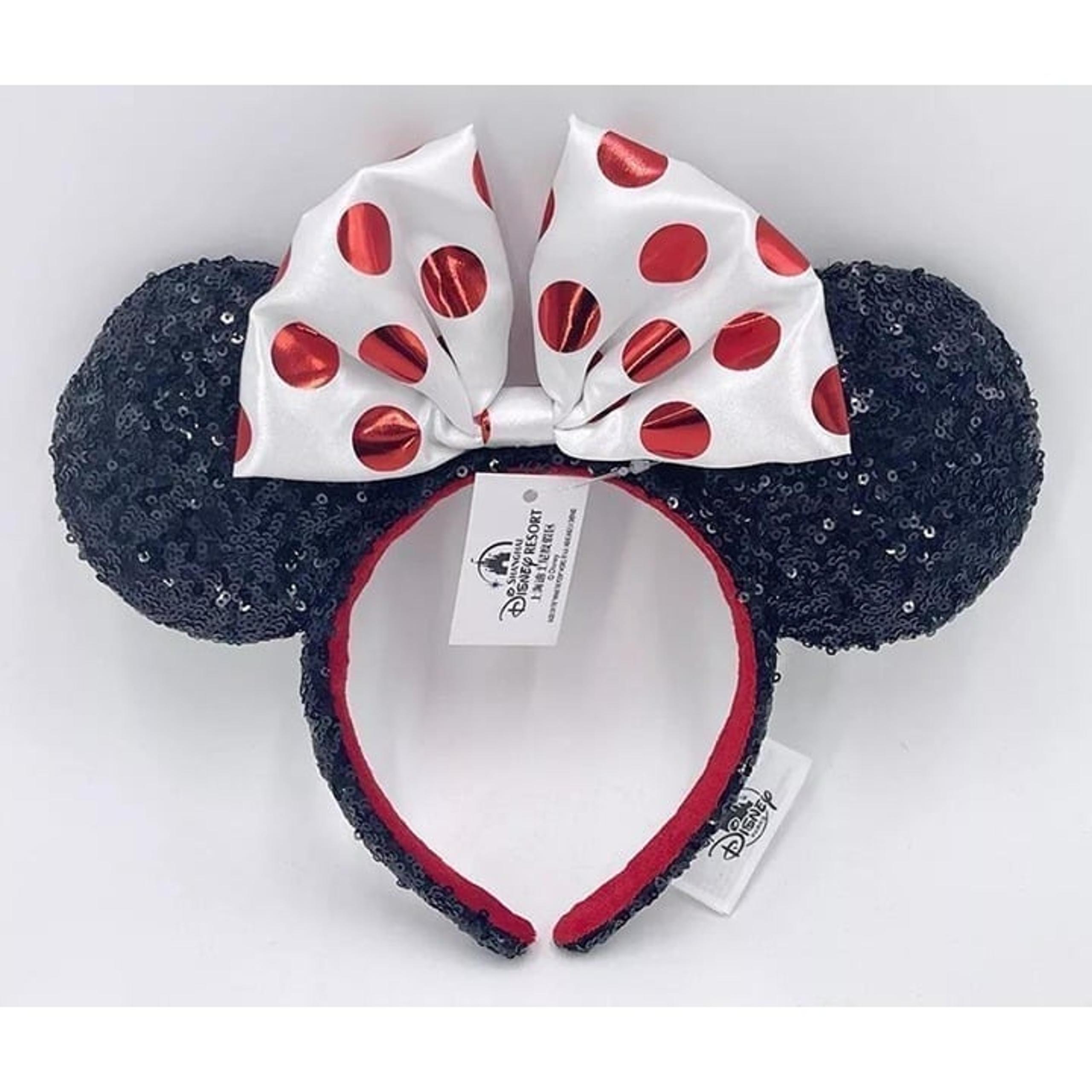 Red Polka Dot Sequins 2022 Ears Minnie Mouse Disney Resort Disney Parks Headband
