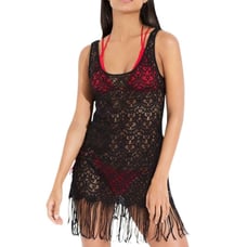 L’AGENT BY AGENT PROVOCATEUR Black Karrie Cover Up Size L