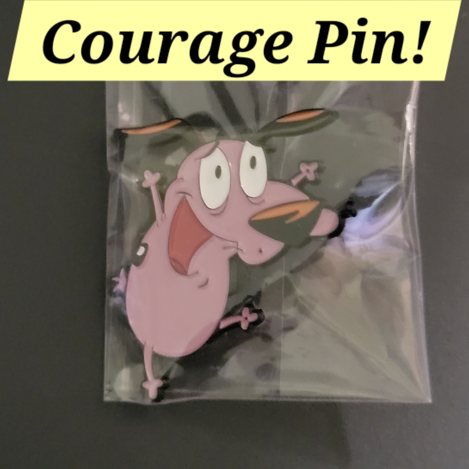 Courage the Cowardly Dog Enamel Pin