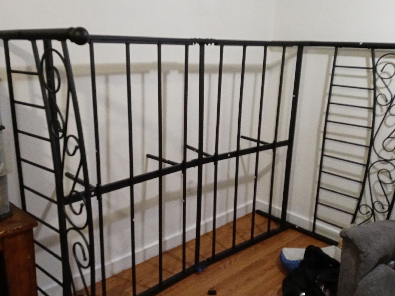 Bed frame with built in box springs