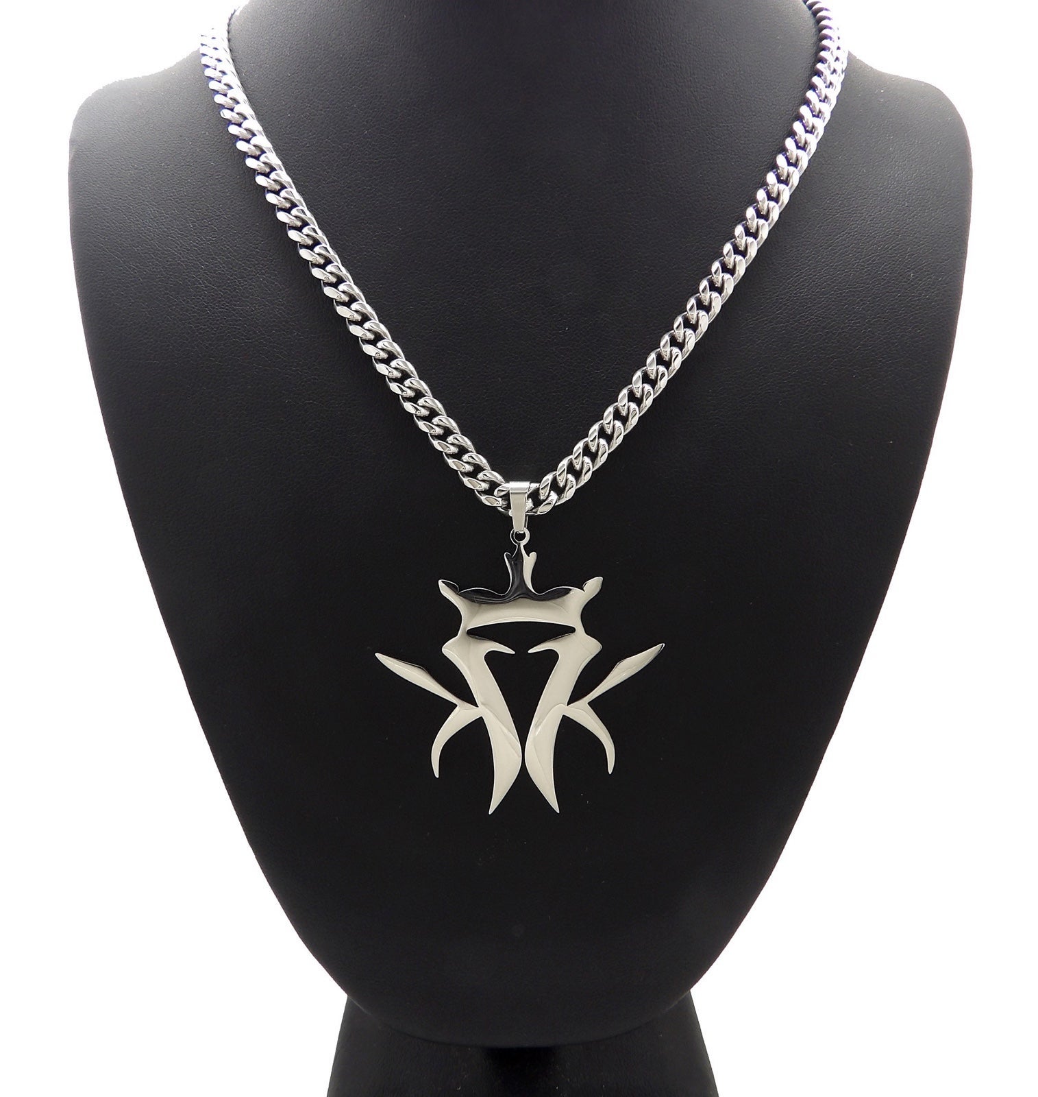 NEW STAINLESS STEEL KOTTON MOUTH KING PENDANT &6mm 24” STAINLESS CUBAN CHAIN