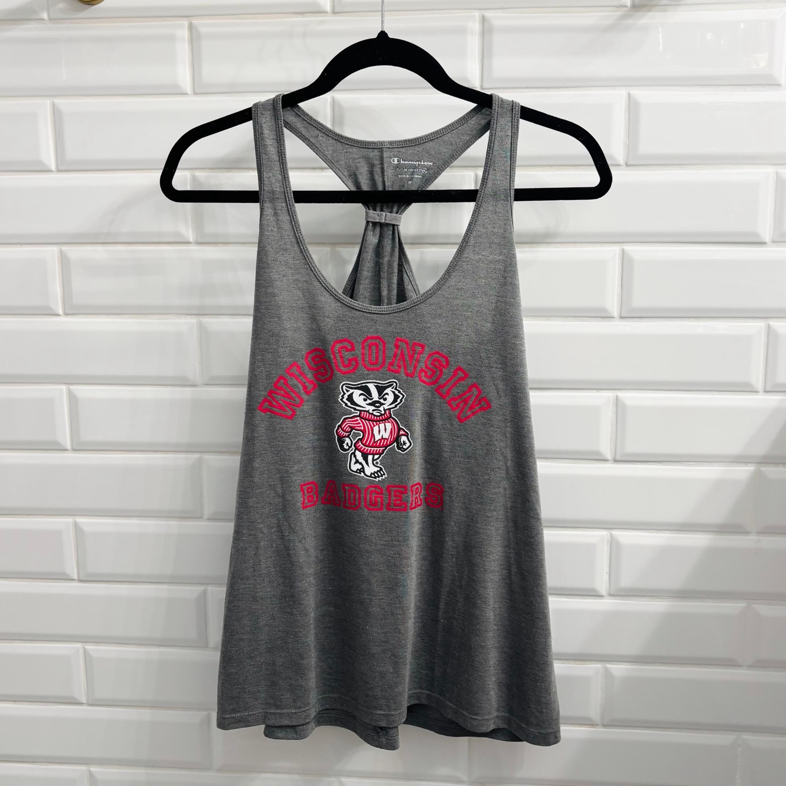 Women’s Medium Champion University Of Wisconsin Badgers Razorback Tank Top