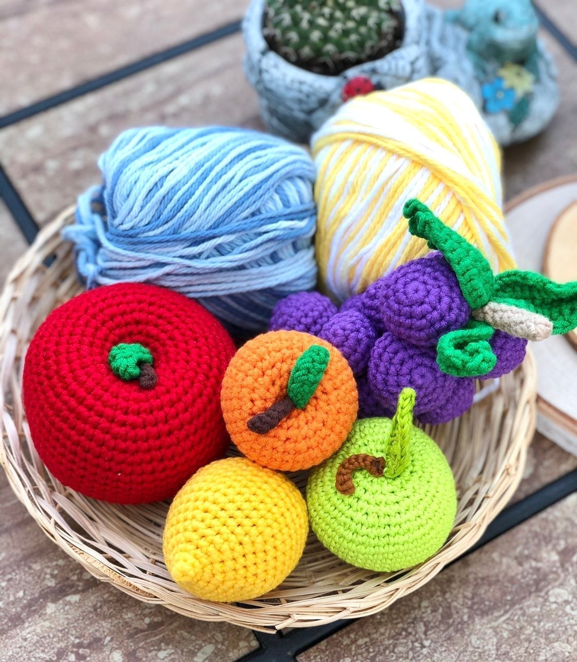 Crochet play fruit set (6pcs)- eco-frien