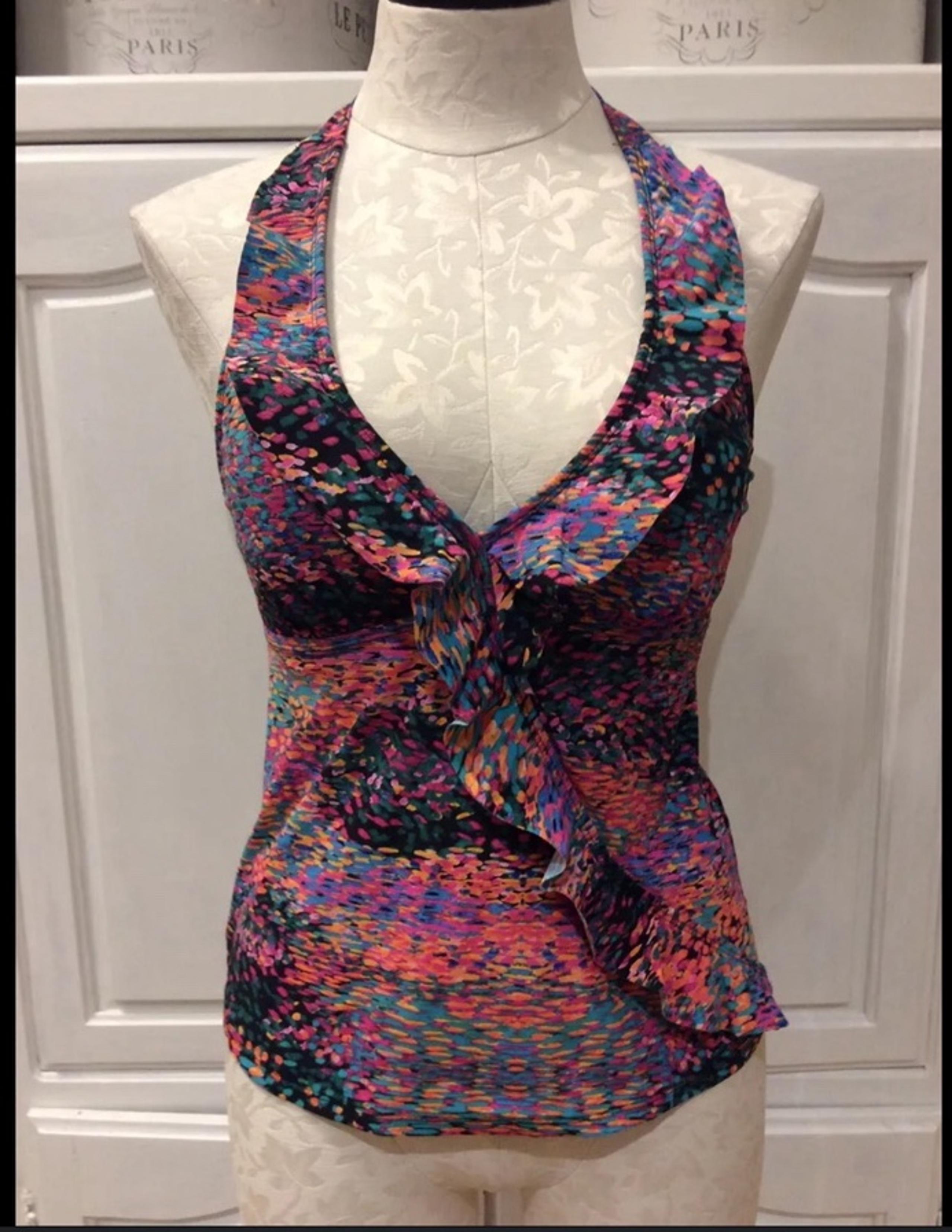 SPANX Love Your Assets Sara Blakely Bathing Swim Wear Top Halter Tankini Size M