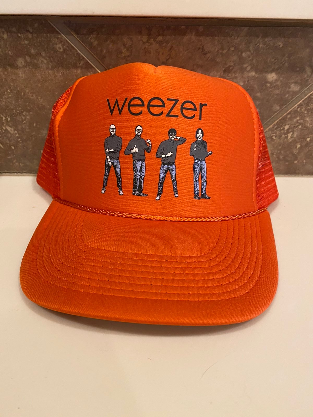 Weezer adult hat orange concert merchandise