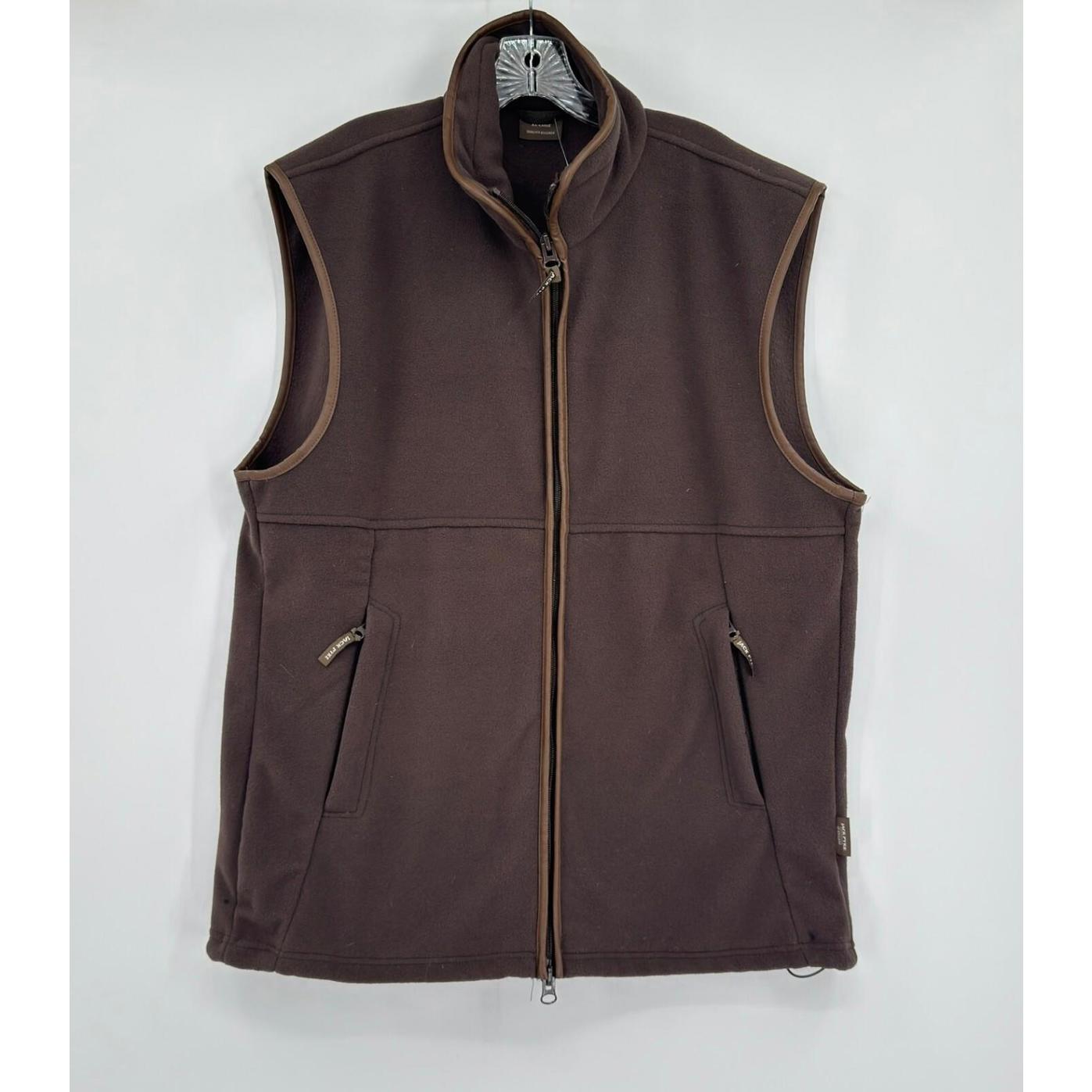 Jack Pyke England Mens Brown Fleece Full Zip Sleeveless Outdoors Vest Sz XXL