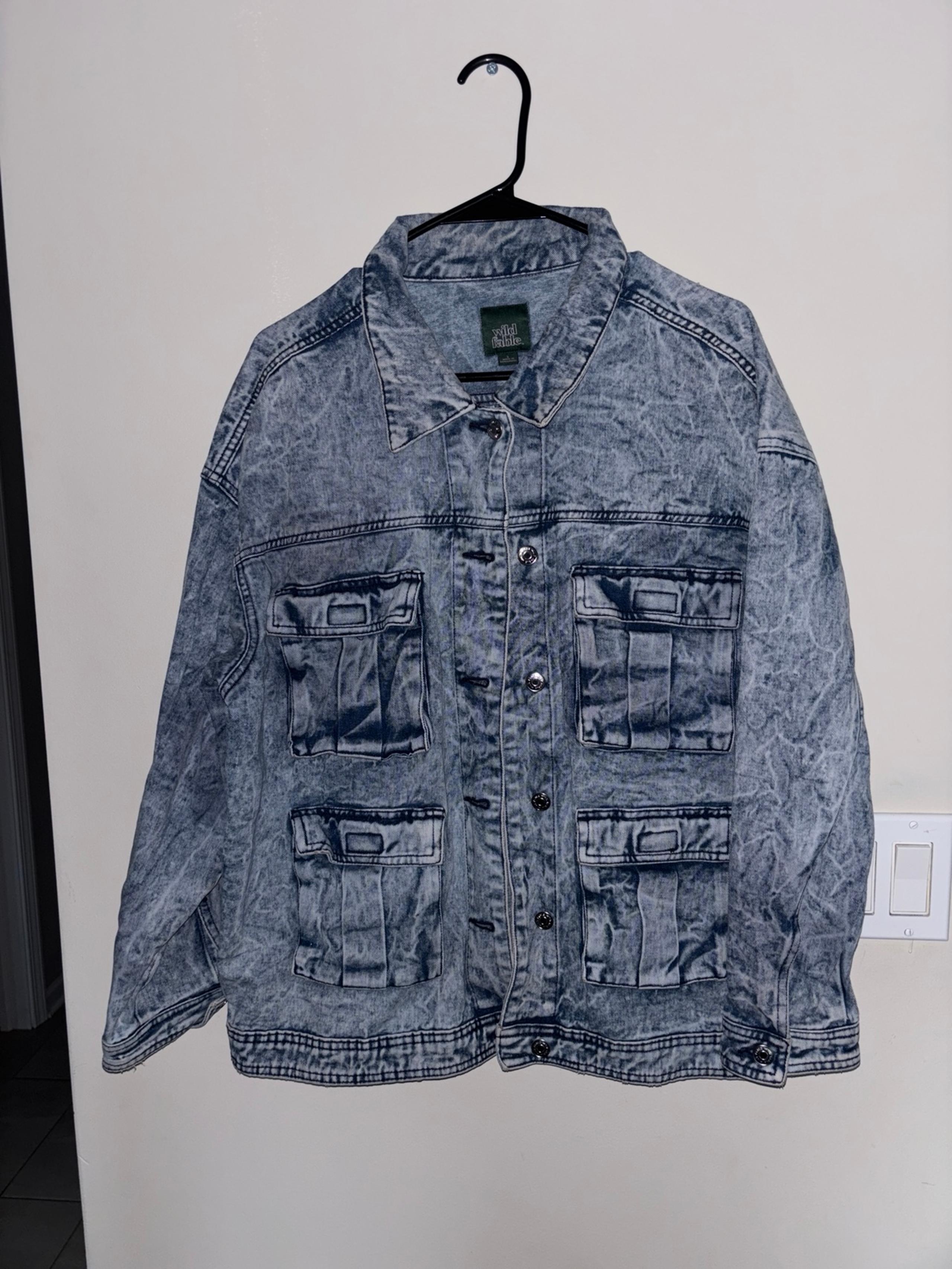 Unisex Acid wash Jean jacket