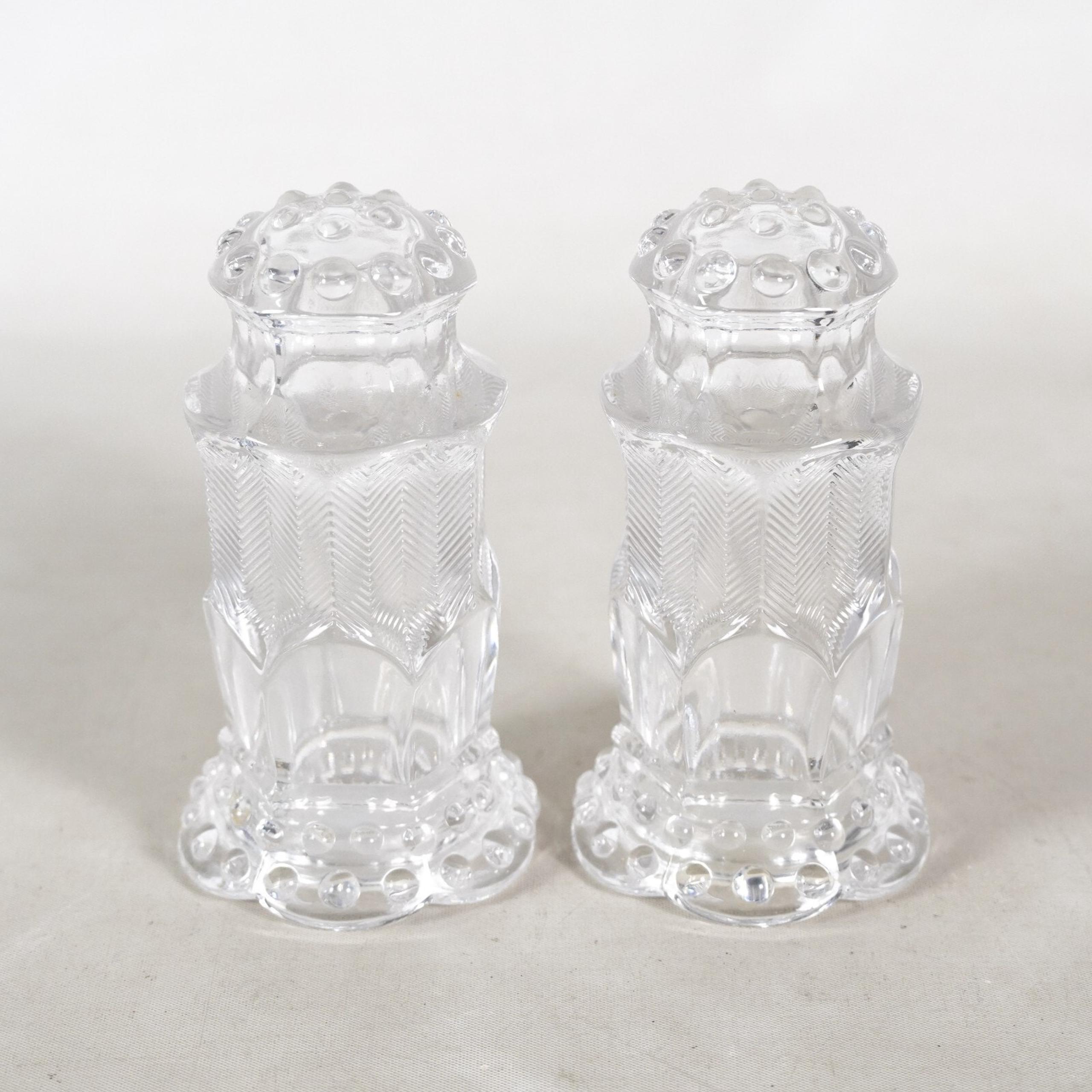 Gorham 1831 Emily's Attic Collection Glass Crystal Salt & Pepper Shakers Germany