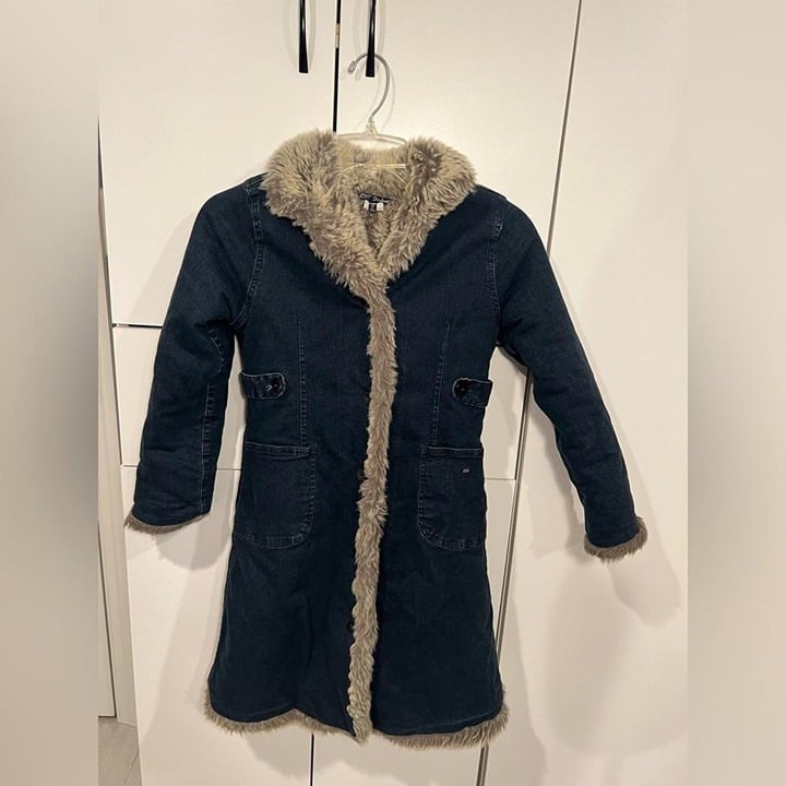 lili gaufrette‎ jean coat . Size 8 ( girl)