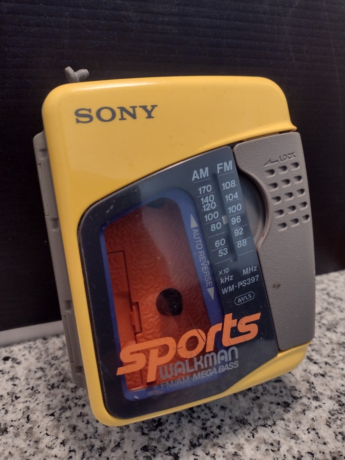 Sony Sports Walkman AM/FM/Cassette Player. Model WM-FS397. Works Great.