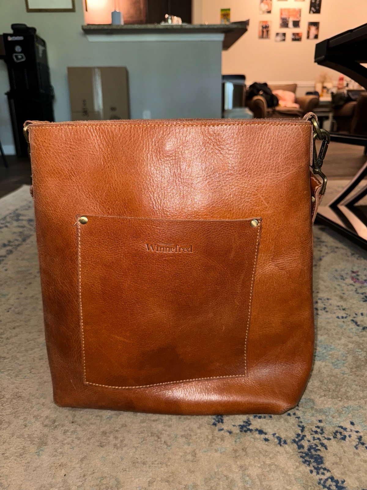 Brown Leather Tote Purse