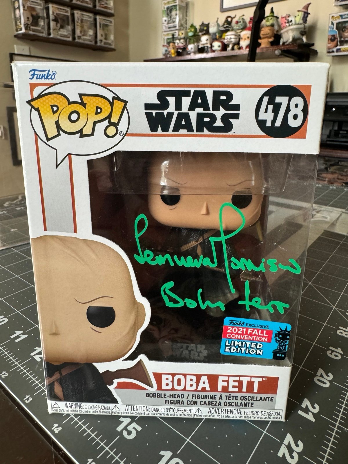 Temuera Morrison signed Boba Fett funko Star Wars