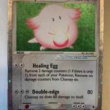 Chansey Ex Holographic Pokemon Card Fermi Bubbles Grading F+