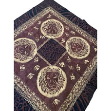 African Animal Print Tablecloth Square Black Gold Africa Wildlife Safari Lion