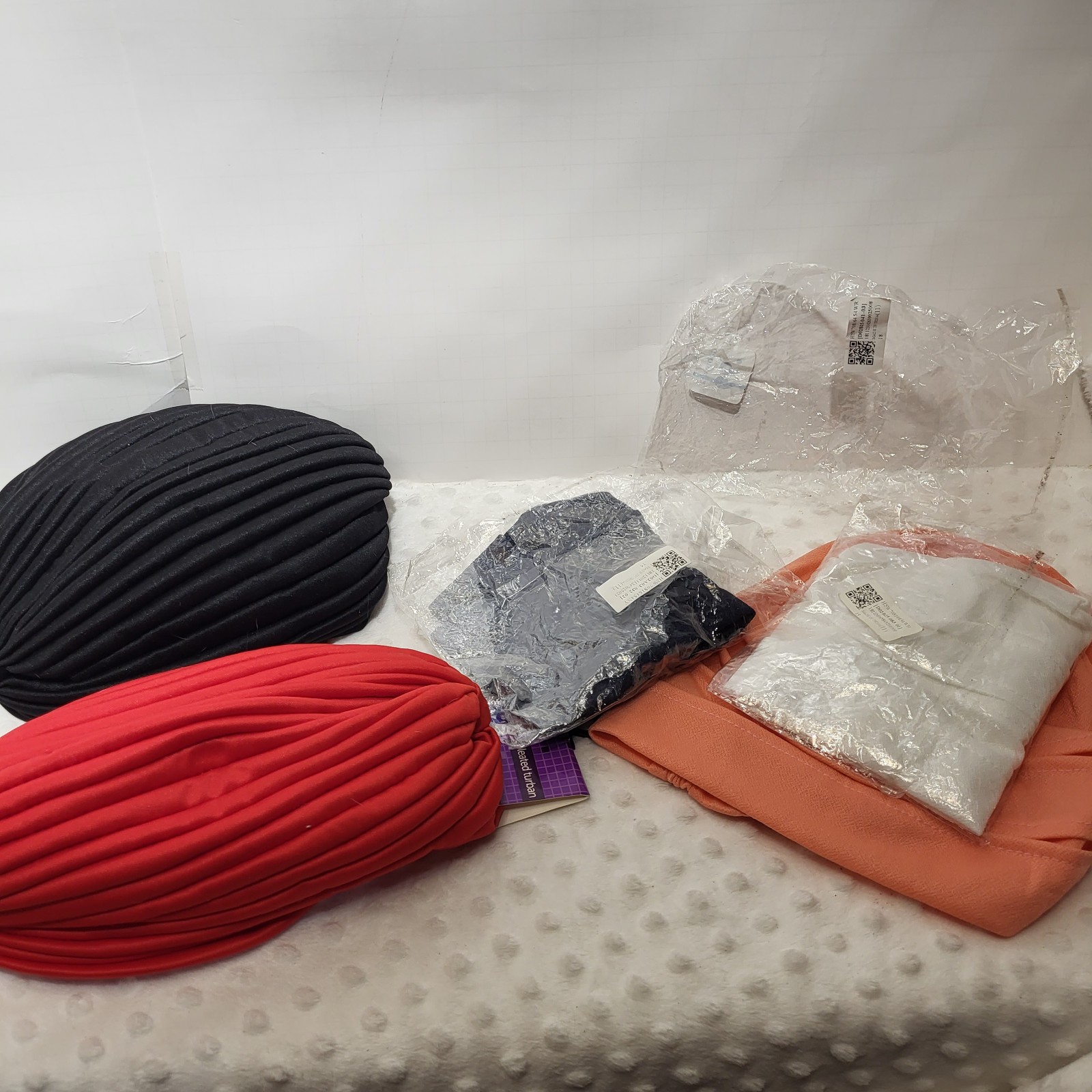 5 pleated turban hats new