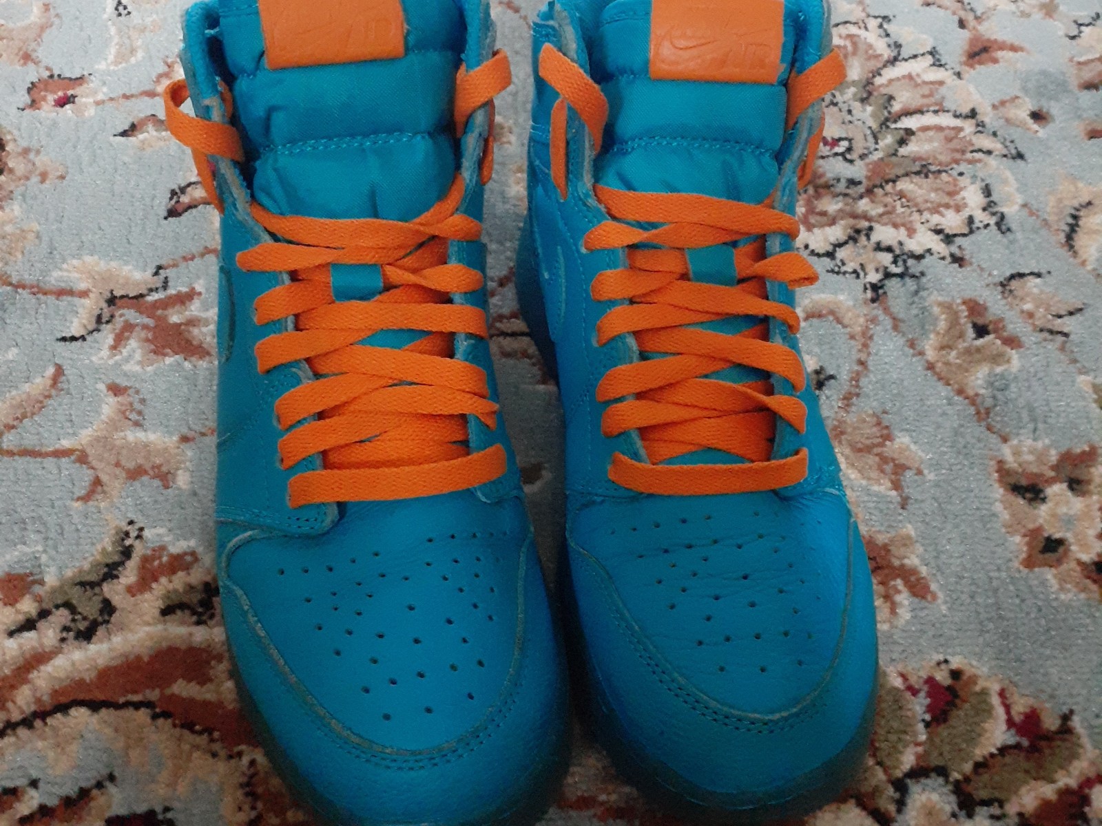 Size 6y - Jordan 1 Retro High OG G8RD Gatorade Pack, Cool Blue 2017