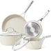 6Pcs Durable Pots and Pans Set, Inducton, Dishwasher & Ovens Safe -8sz6
