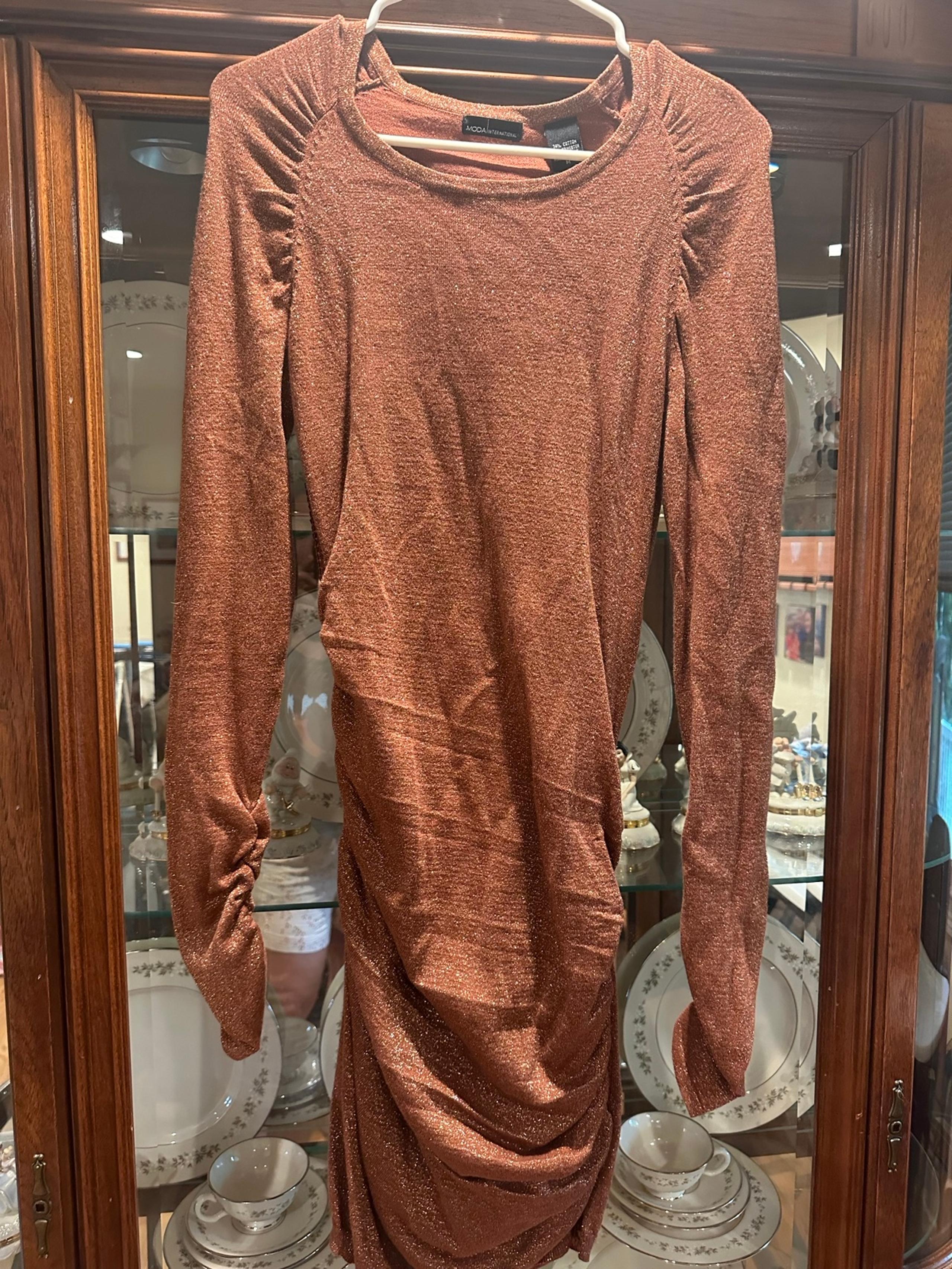 Bronze ruched bodycon