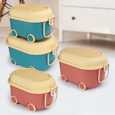 3pcs Cartoon Children's Toy Storage Bucket Household Sorting Box Cute And Fun Li