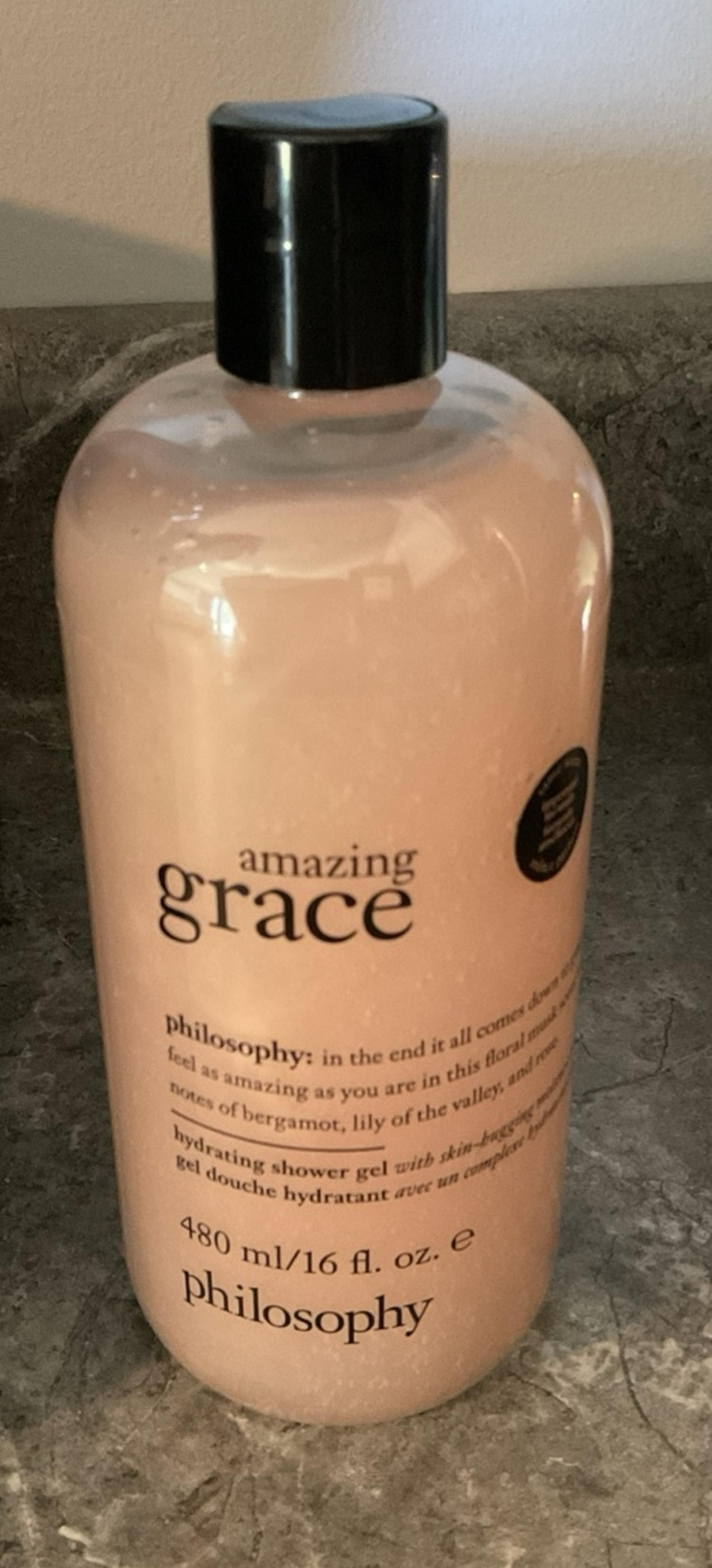 New Sealed Philosophy Amazing Grace Shampoo Shower Gel & Bubble Bath 16 oz