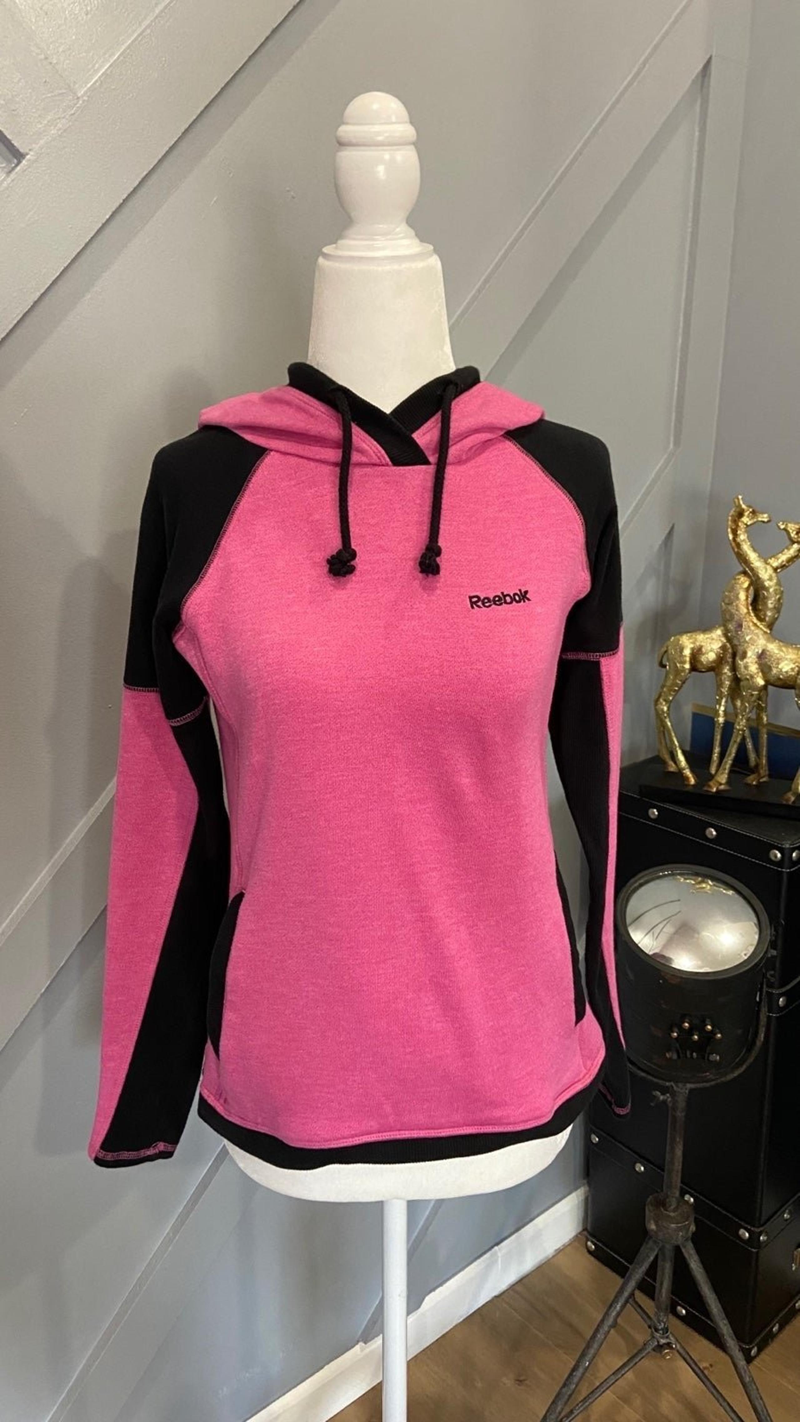 Reebok pink & black hooded sweaters
