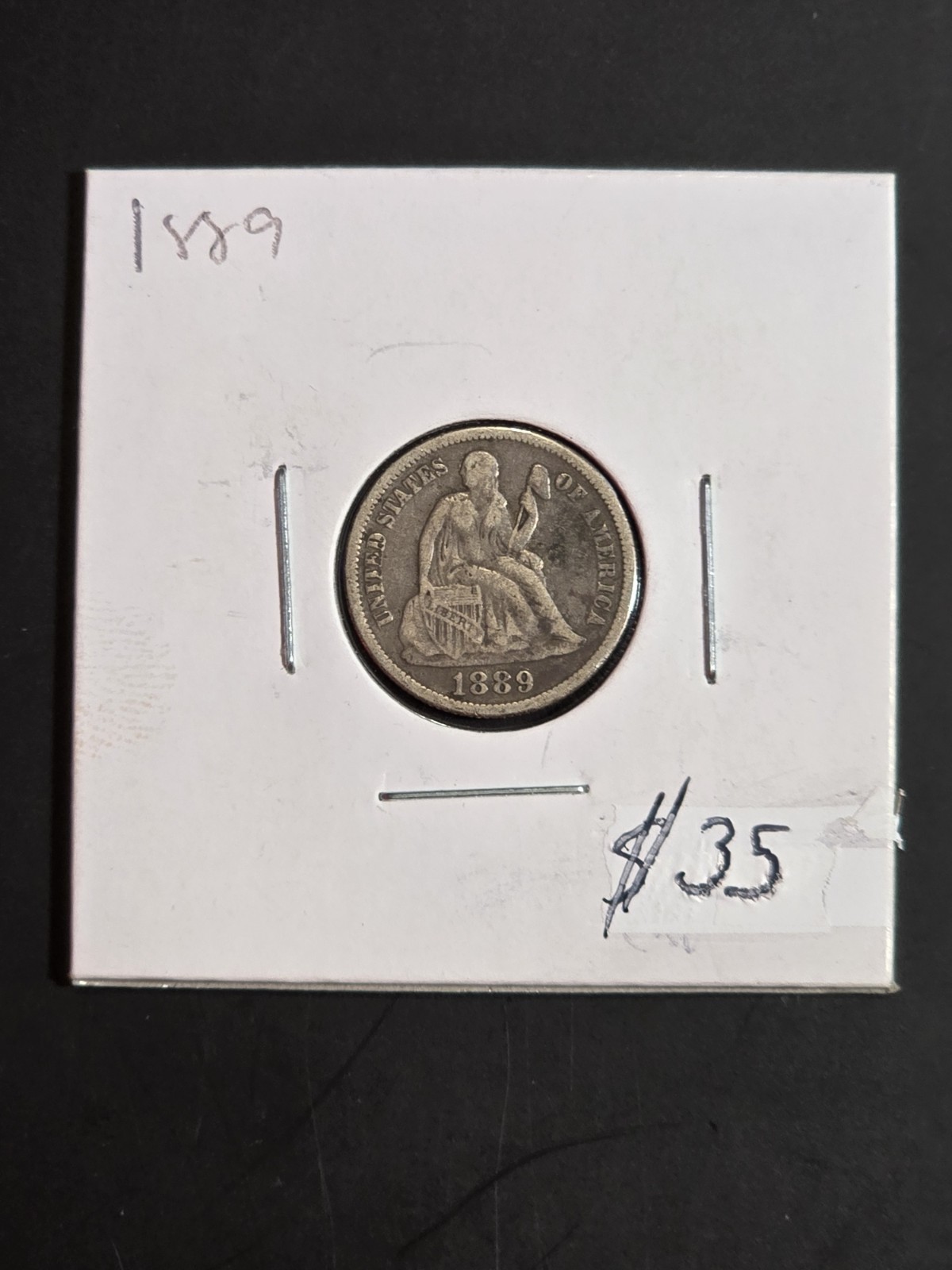 1889 seated liberty dime