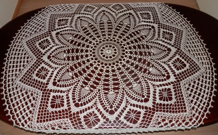 Tablecloth "STAR FLOWER", ECRU, 59"