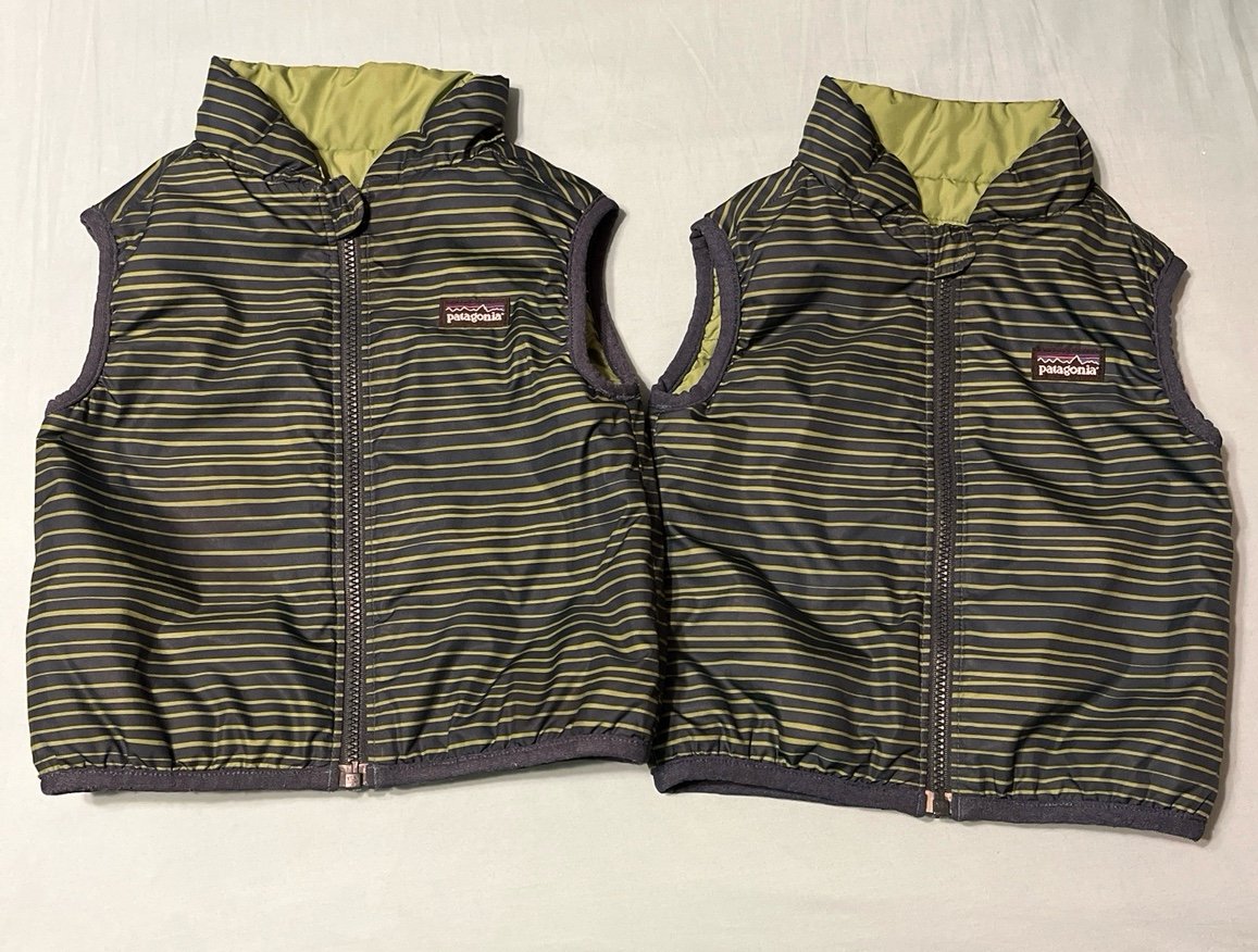 2 Patagonia Reversible Nano Puff Vest - Size 18M