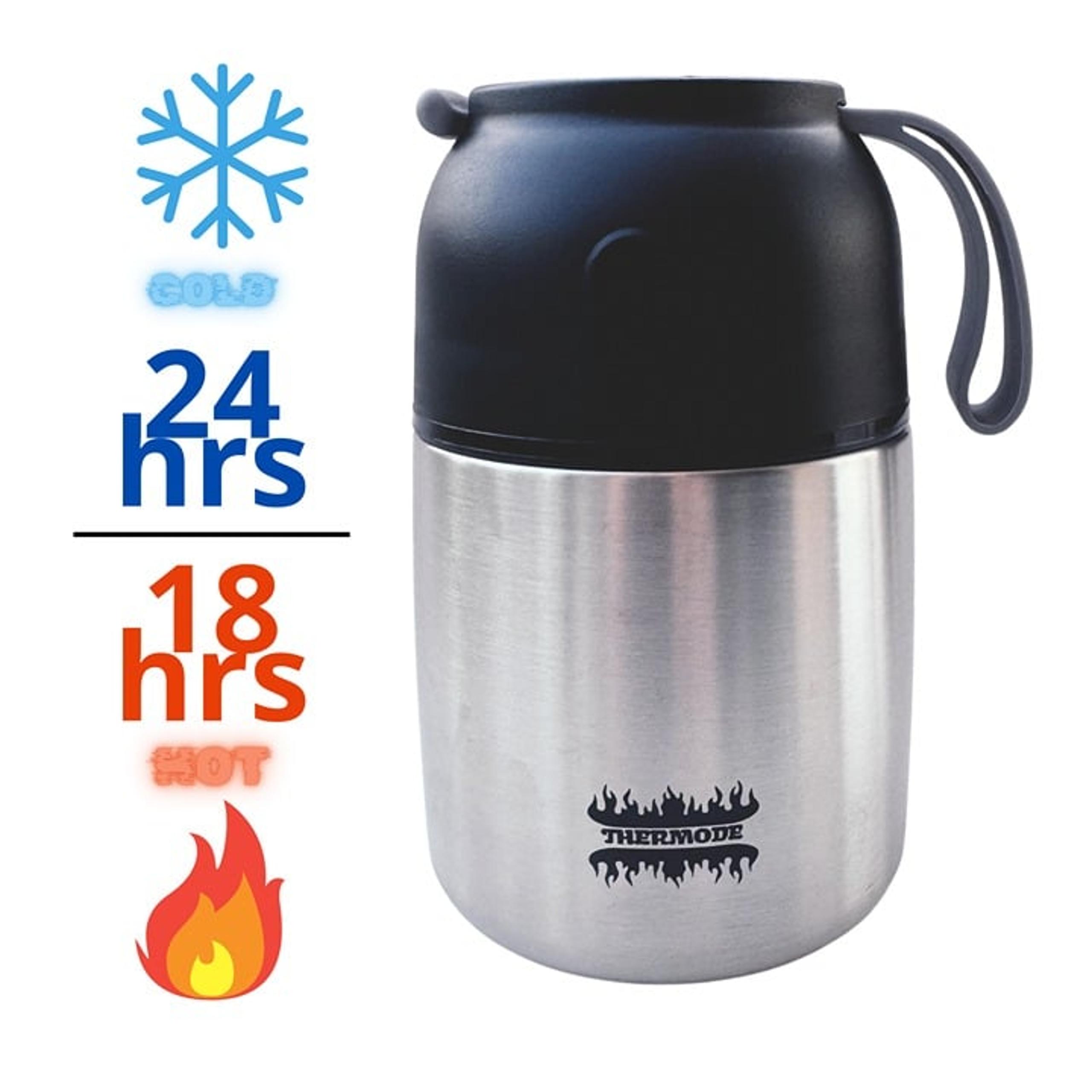 Thermode 24oz Vacuum Insulated Food Jar & Spoon - Keeps Hot 18hrs, Cold 24hrs