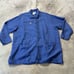Flax Jacket Womens Sz 24/26 Blue Tunic Button Front Pockets Linen 3/4 Sleeve