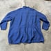 Flax Jacket Womens Sz 24/26 Blue Tunic Button Front Pockets Linen 3/4 Sleeve