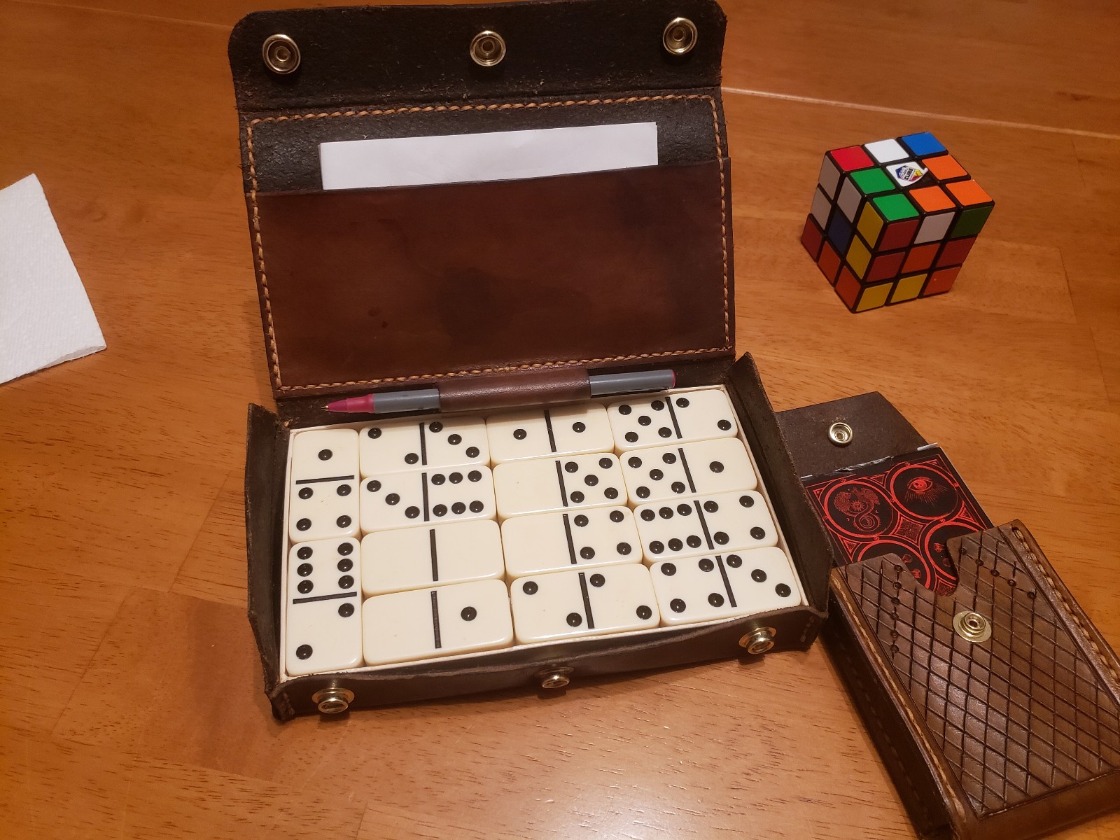 Dominos Leather Case