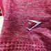Gymshark Women's Mid Rise Vital Boost Seamless Scrunched Butt Legging Pink Small