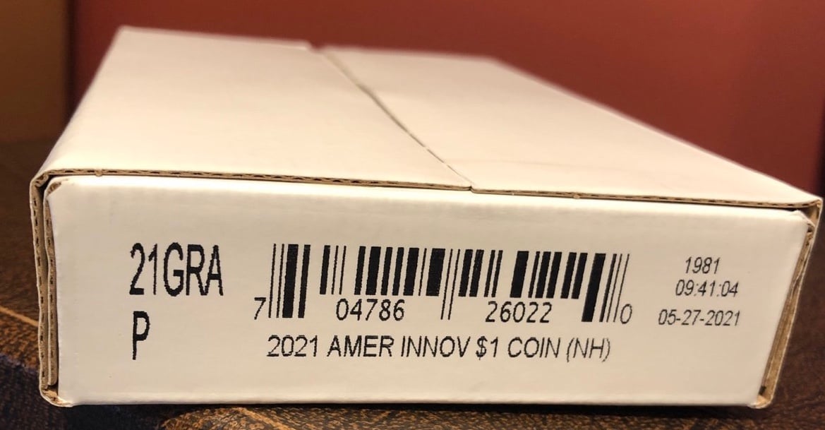 2021 New Hampshire American Innovation Dollar P Roll