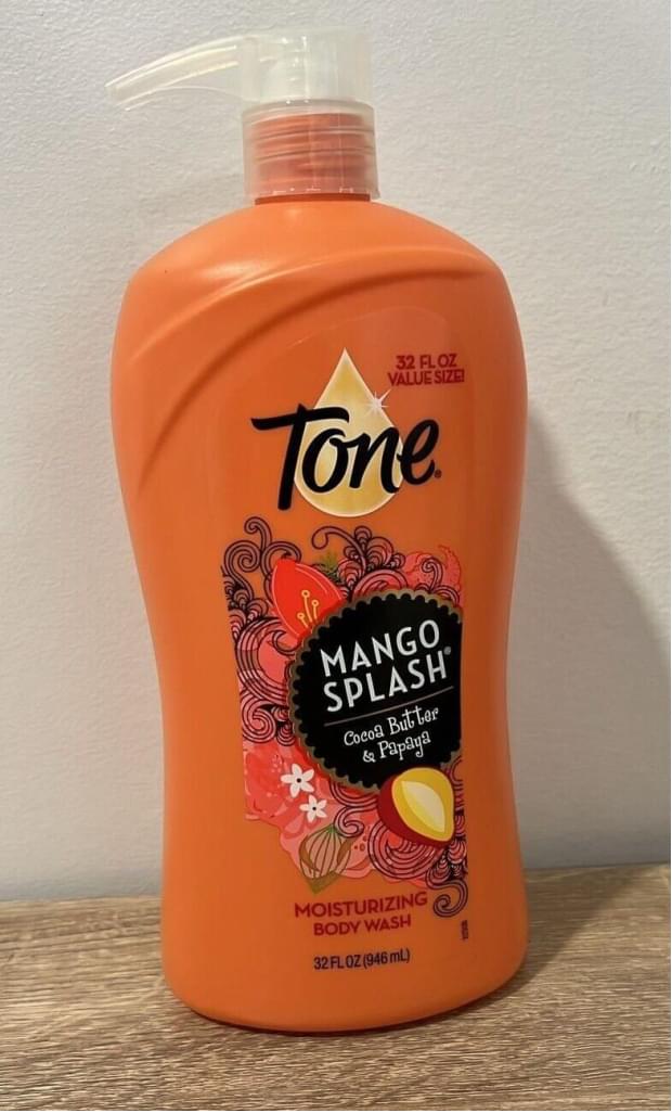 Tone Body Wash, Mango/Cocoa Butter Moisturizing 32 Oz Pump Dispenser