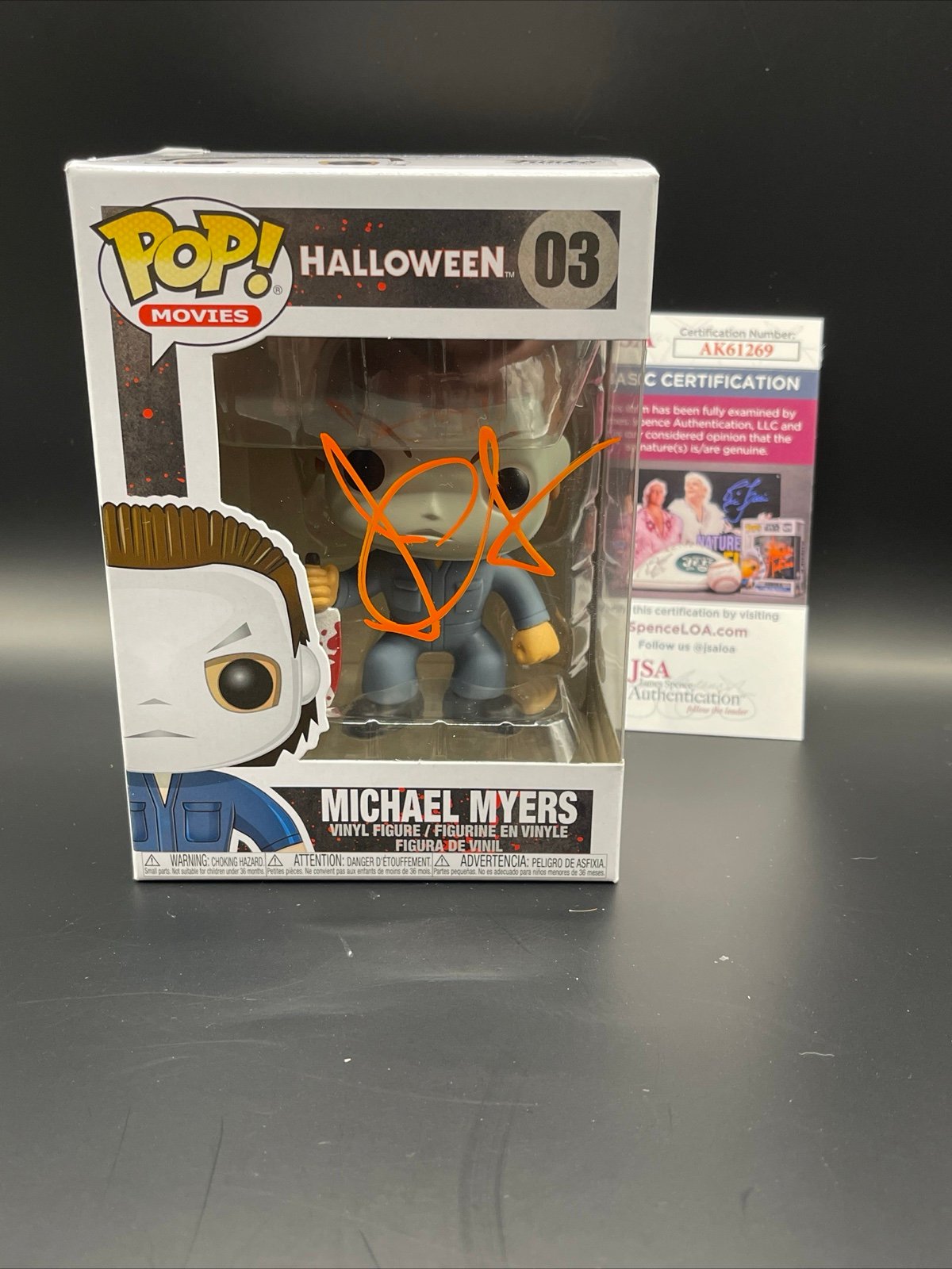 John Carpenter Signed Halloween Funko Pop! #03 Michael Myers Mint Condition JSA