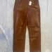 Abercrombie brown leather pants NWT