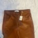 Abercrombie brown leather pants NWT